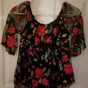 Girl's Potter's Pot Floral Blouse